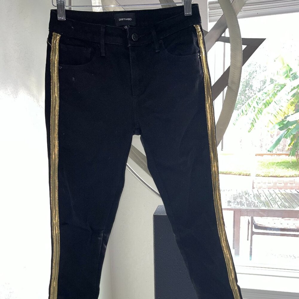 Driftwood Black Jeans with Gold Band Size 24